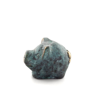 SmÃ¥gris 2x2cm helkroppsstaty Bronsprydnad, miniatyr Brons 2 - grifon.se 