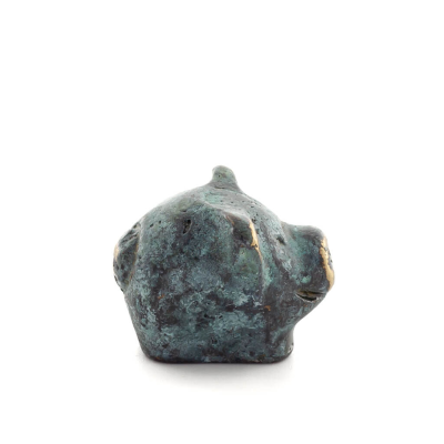 SmÃ¥gris 2x2cm helkroppsstaty Bronsprydnad, miniatyr Brons 4 - grifon.se 
