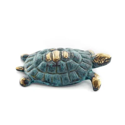 Sköldpadda: symboliserar styrka, mod, skydd, visdom, tålamod 9x6cm Helkroppsstaty Brons Ornament, Miniatyr Brons 3 - grifon.se 