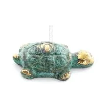 Sköldpadda: symboliserar styrka, mod, skydd, visdom, tålamod 5x3cm Helkroppsstaty Brons Ornament Brons 3 - grifon.se 