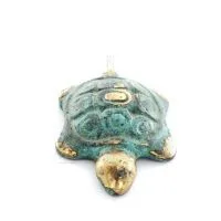Sköldpadda: symboliserar styrka, mod, skydd, visdom, tålamod 5x3cm Helkroppsstaty Brons Ornament Brons 4 - grifon.se 