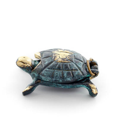 SkÃ¶ldpadda 5x3 cm smyckeskrin, smyckeskrin, boxliknande vÃ¤ska fÃ¶r fÃ¶rvaring 5x3 cm helkroppsstaty bronsdekoration, miniatyr Bron