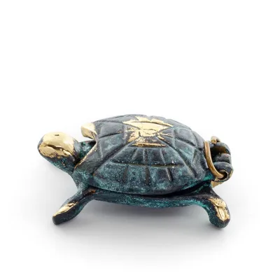 Turtle 5x3cm Jewelry Box, Jewelry Box, Box-like Case for Storage 5x3cm Full Body Statue Bronze Ornament, Miniature Bronze 1 - gr