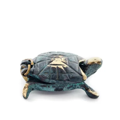 Turtle 5x3cm Jewelry Box, Jewelry Box, Box-like Case for Storage 5x3cm Full Body Statue Bronze Ornament, Miniature Bronze 3 - gr