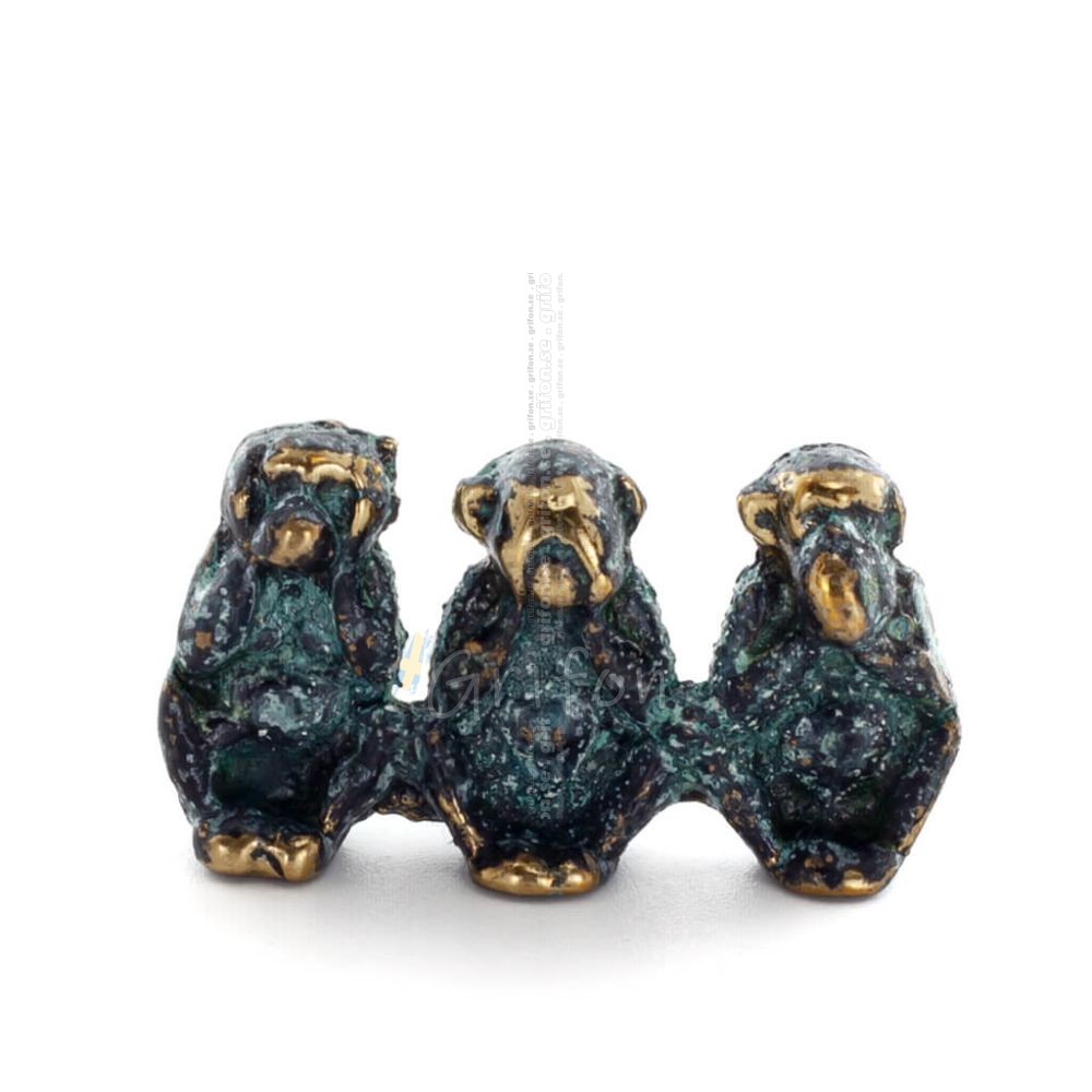 Monkeys Mini 3.5x2cm Full Body Statue Bronze Ornament, Miniature Bronze 1 - grifon.se Monkeys Mini 3.5x2cm Full Body Statue Bronze Ornament, Miniature Bronze 1 - grifon.se
