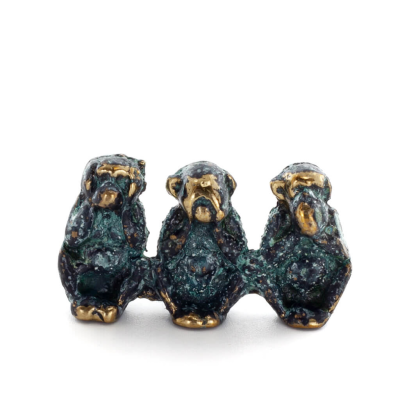 Monkeys Mini 3.5x2cm Full Body Statue Bronze Ornament, Miniature Bronze 1 - grifon.se 