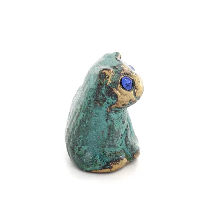 Sitting Cat 4x4cm Full Body Statue Bronze Ornament, Miniature Bronze 4 - grifon.se 