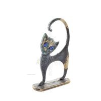 Katt Ny vÃ¤nde 8,5 cm helkroppsstaty Brons Ornament Miniatyr Brons 5 - grifon.se 