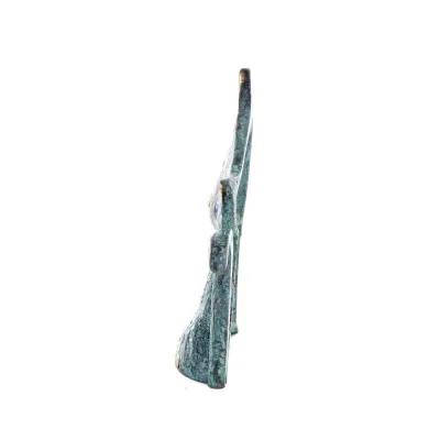 Cat Flat Right 9 cm helkroppsstaty Bronsprydnad, miniatyr Brons 2 - grifon.se 