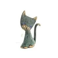Cat Flat Right 11cm Full Body Statue Bronze Ornament, Miniature Bronze 5 - grifon.se 