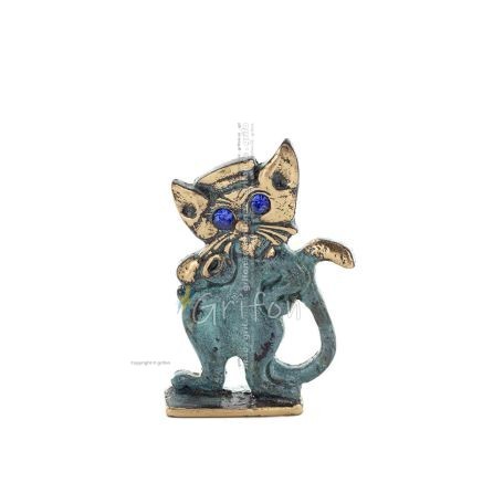 Katt Nya hÃ¤nder 7,5 cm Helkroppsstaty Brons Ornament Miniatyr Brons 1 - grifon.se 
