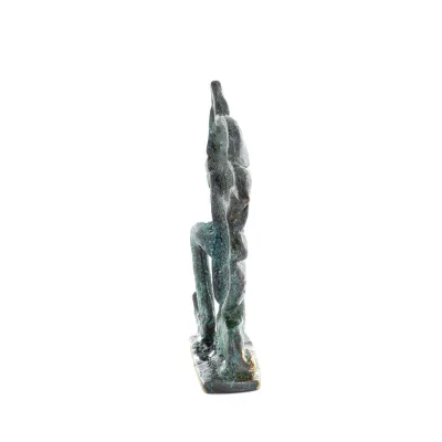 Ny korsbent katt 7,5 cm helkroppsstaty Brons Ornament Miniatyr Brons 4 - grifon.se 