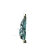 Kattsvans Sittande 6 cm Helkroppsstaty Bronsprydnad, miniatyr Brons 2 - grifon.se 