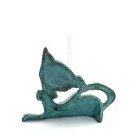 Kattsvans Sittande 6 cm Helkroppsstaty Bronsprydnad, miniatyr Brons 3 - grifon.se 