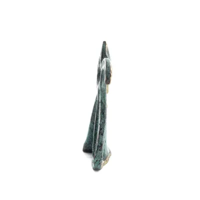 Kattsvans stående 7 cm helkroppsstaty Bronsprydnad, miniatyr Brons 4 - grifon.se 