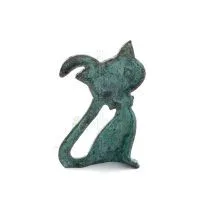 Kattsvans stående 7,5 cm helkroppsstaty Bronsprydnad, miniatyr Brons 3 - grifon.se 