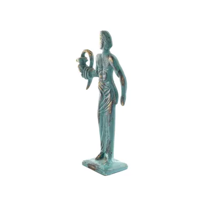 Asclepius: Medicinens gud, 15 cm helkroppsstaty Brons Ornament, antikens Grekland Brons 2 - grifon.se 