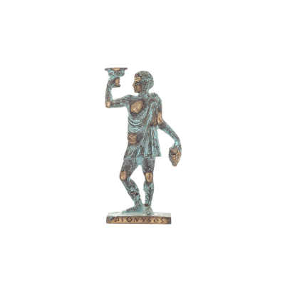 Dionysos: Vinets och festens gud. 23x8cm Helkroppsstaty Bronsdekoration, antikens Grekland Brons 1 - grifon.se 
