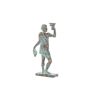 Dionysos: Vinets och festens gud. 23x8cm Helkroppsstaty Bronsdekoration, antikens Grekland Brons 4 - grifon.se 