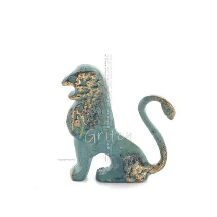 Grypha: varelse med kropp av lejon, örn och orm, beskyddare av Minos 5x4cm staty Brons dekorativ, miniatyr Brons 1 - grifon.se 