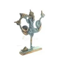 Triton eller Triton: havets gud, Poseidons son 15x12cm Fullängdsstaty Brons dekorativ Brons 5 - grifon.se 