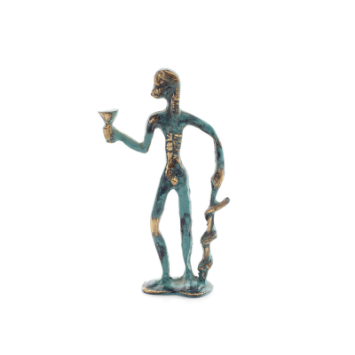 Hippocrates: The Father of Modern Medicine, 13x6cm Full Body Statue Bronze Ornament, Ancient Greece Bronze 1 - grifon.se 