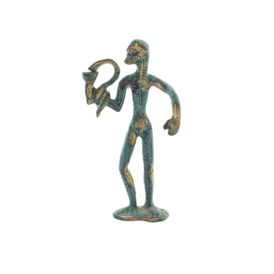 Asclepius: Medicinens gud, 13 cm helkroppsstaty Brons Ornament, antikens Grekland Brons 1 - grifon.se 