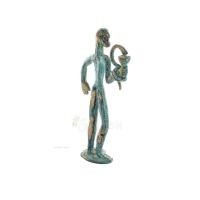 Asclepius: Medicinens gud, 13 cm helkroppsstaty Brons Ornament, antikens Grekland Brons 6 - grifon.se 
