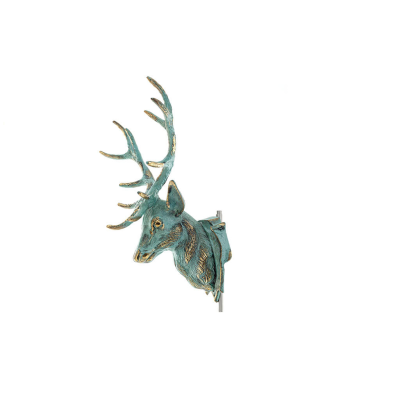 Deer symbol of elevation, morality, virtue, happiness and fertility, Head 40x36cm Bust statue Bronze decorative Bronze 2 - grifo