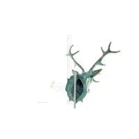 Deer symbol of elevation, morality, virtue, happiness and fertility, Head 40x36cm Bust statue Bronze decorative Bronze 4 - grifo