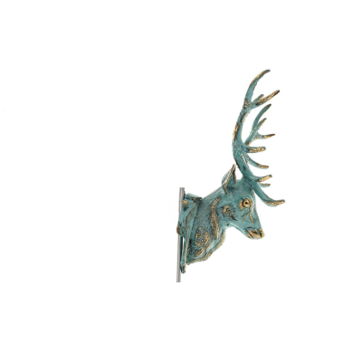 Deer symbol of elevation, morality, virtue, happiness and fertility, Head 40x36cm Bust statue Bronze decorative Bronze 5 - grifo