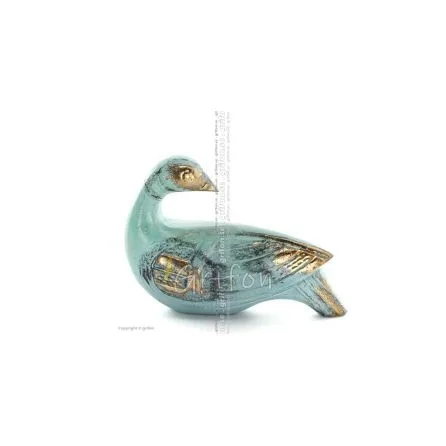 Miniatyrfågel 6x8cm helkroppsstaty Brons Dekorativ Modern Brons 1 - grifon.se 