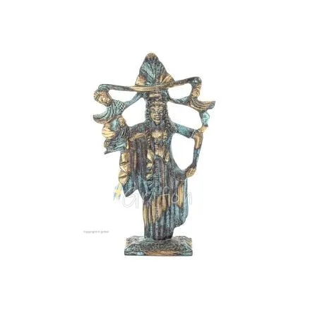 Mykensk statyett 22x13cm Helkroppsstaty Bronsdekoration Brons 1 - grifon.se 