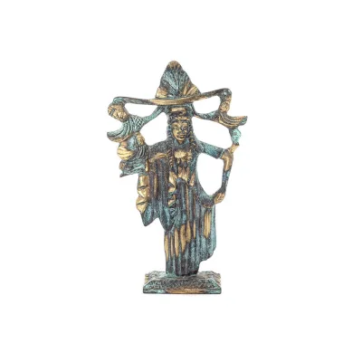 Mykensk statyett 22x13cm Helkroppsstaty Bronsdekoration Brons 1 - grifon.se 
