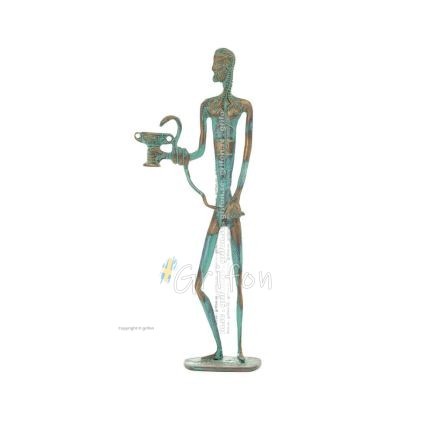 Asclepius: The God of Medicine, 35cm Full Body Statue Bronze Ornament, Ancient Greece Bronze 1 - grifon.se 