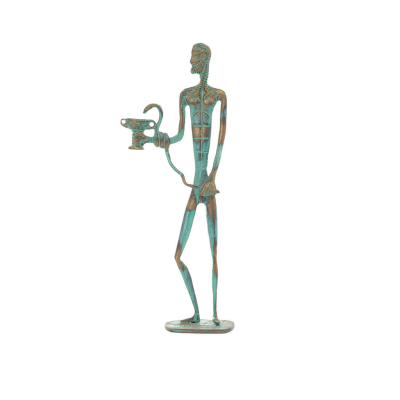 Asclepius: The God of Medicine, 35cm Full Body Statue Bronze Ornament, Ancient Greece Bronze 1 - grifon.se 