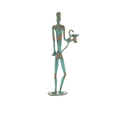 Asclepius: Medicinens gud, 35 cm helkroppsstaty Brons Ornament, antikens Grekland Brons 3 - grifon.se 