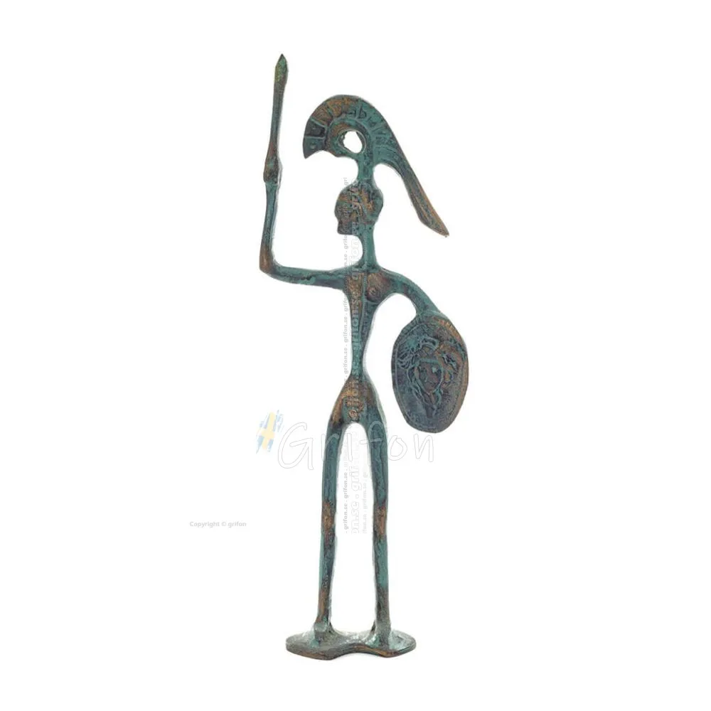 Achilles: The Invulnerable Warrior and King of the Myrmidons 24 cm helkroppsstaty Brons Ornament, antikens Grekland Brons 1 - gr