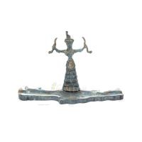 Snake Goddess, Fertility Goddess 20x10cm Bronze, Full Body Statue Bronze Ornament, Minoan Civilization, Ancient Greece Bronze 1 
