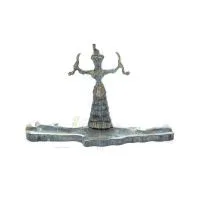 Snake Goddess, Fertility Goddess 20x10cm Brons, Helkroppsstaty Brons Ornament, Minoisk Civilisation, Antika Grekland Brons 1 - g