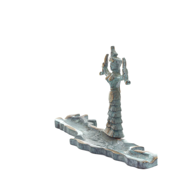 Snake Goddess, Fertility Goddess 20x10cm Bronze, Full Body Statue Bronze Ornament, Minoan Civilization, Ancient Greece Bronze 2 