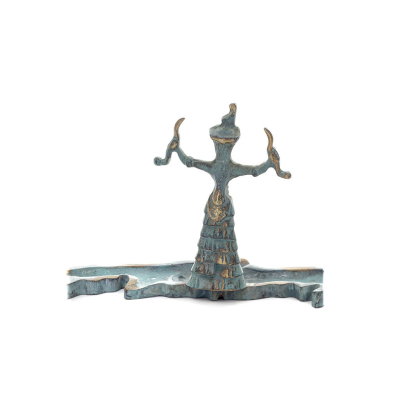 Snake Goddess, Fertility Goddess 20x10cm Bronze, Full Body Statue Bronze Ornament, Minoan Civilization, Ancient Greece Bronze 4 