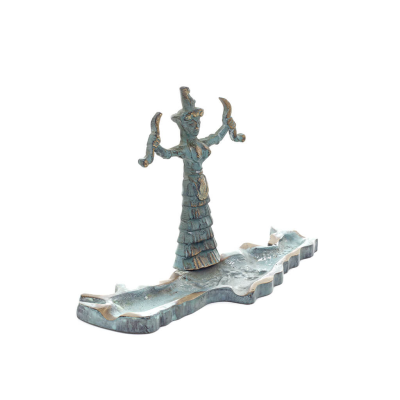 Snake Goddess, Fertility Goddess 20x10cm Bronze, Full Body Statue Bronze Ornament, Minoan Civilization, Ancient Greece Bronze 5 