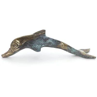 Δελφίνι: σύμβολο της ελευθερίας, χαράς, δύναμης, αρμονίας 5χ18εκ Ολόσωμο άγαλμα Μπρούτζινο διακοσμητικό Μπρούτζινα 1 - grifon.se