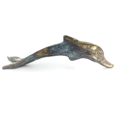 Delfin: symbol fÃ¶r frihet, glÃ¤dje, styrka, harmoni 5x18cm Helkroppsstaty Bronsdekoration Brons 4 - grifon.se 
