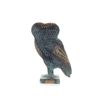 Uggla eller Glaucus 17cm Helkroppsstaty Bronsdekoration Brons 4 - grifon.se 