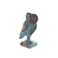 Owl: the sacred bird, symbol of wisdom, prudence, 10cm Full body statue Bronze ornament Bronze 2 - grifon.se 