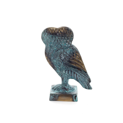 Owl: the sacred bird, symbol of wisdom, prudence, 10cm Full body statue Bronze ornament Bronze 4 - grifon.se 