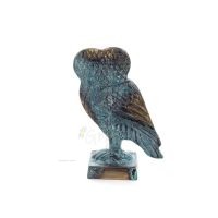 Owl: the sacred bird, symbol of wisdom, prudence, 10cm Full body statue Bronze ornament Bronze 4 - grifon.se 