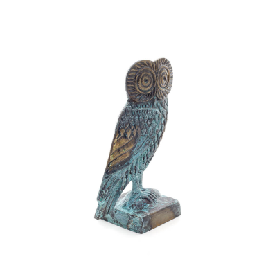 Owl: the sacred bird, symbol of wisdom, prudence, 10cm Full body statue Bronze ornament Bronze 5 - grifon.se 
